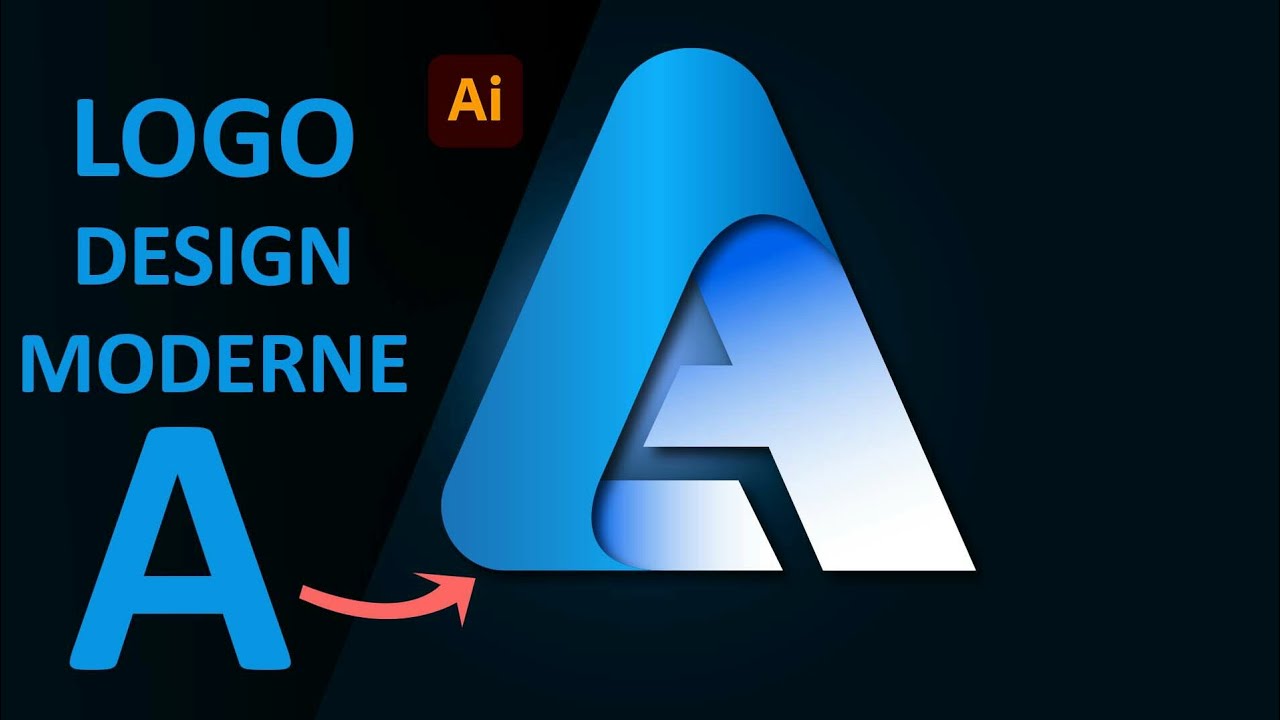 Logo lettre A sur Illustrator (tuto Illustrator)