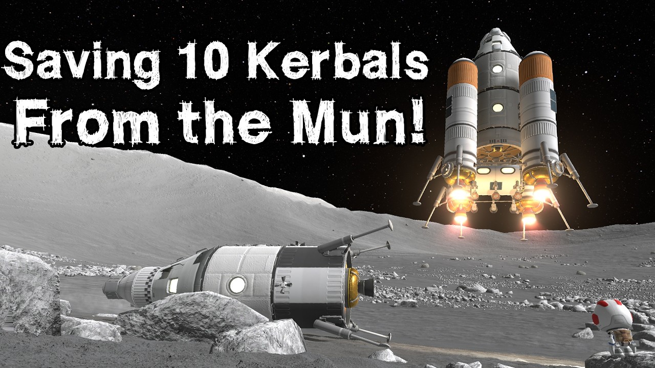 This was a VERY Difficult KSP Rescue (no EVA!)