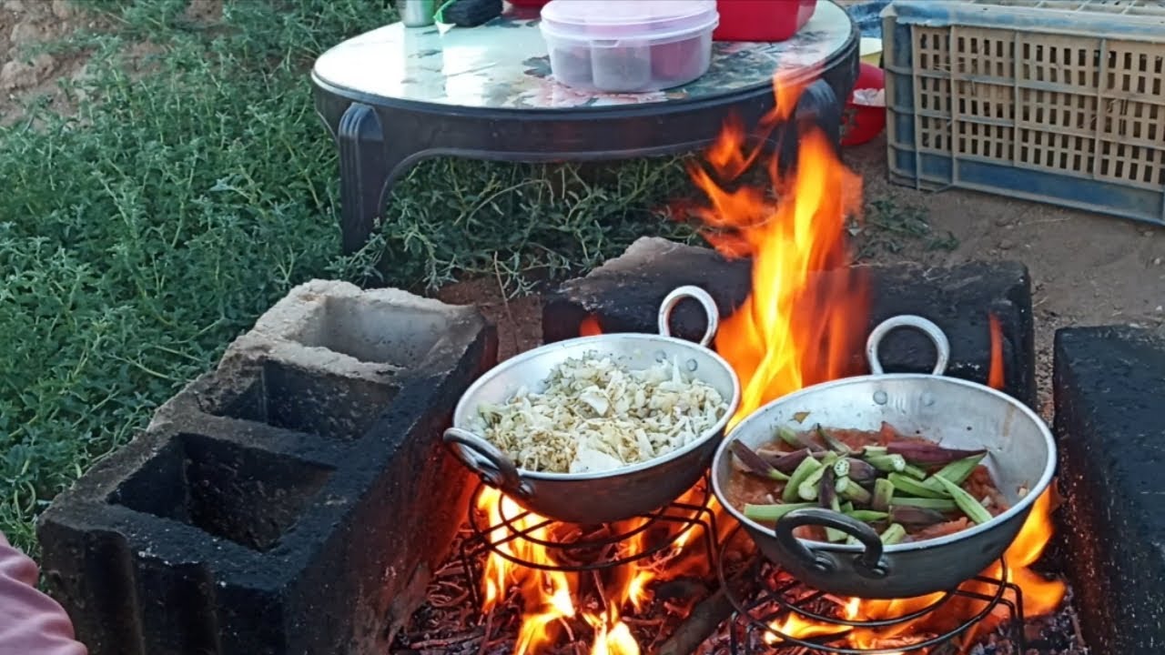 خبزت ع الصاج وطبخت اكل شعبي ع الحطب، اكلات الزمن الجميل اكلات البساطةوالبركة