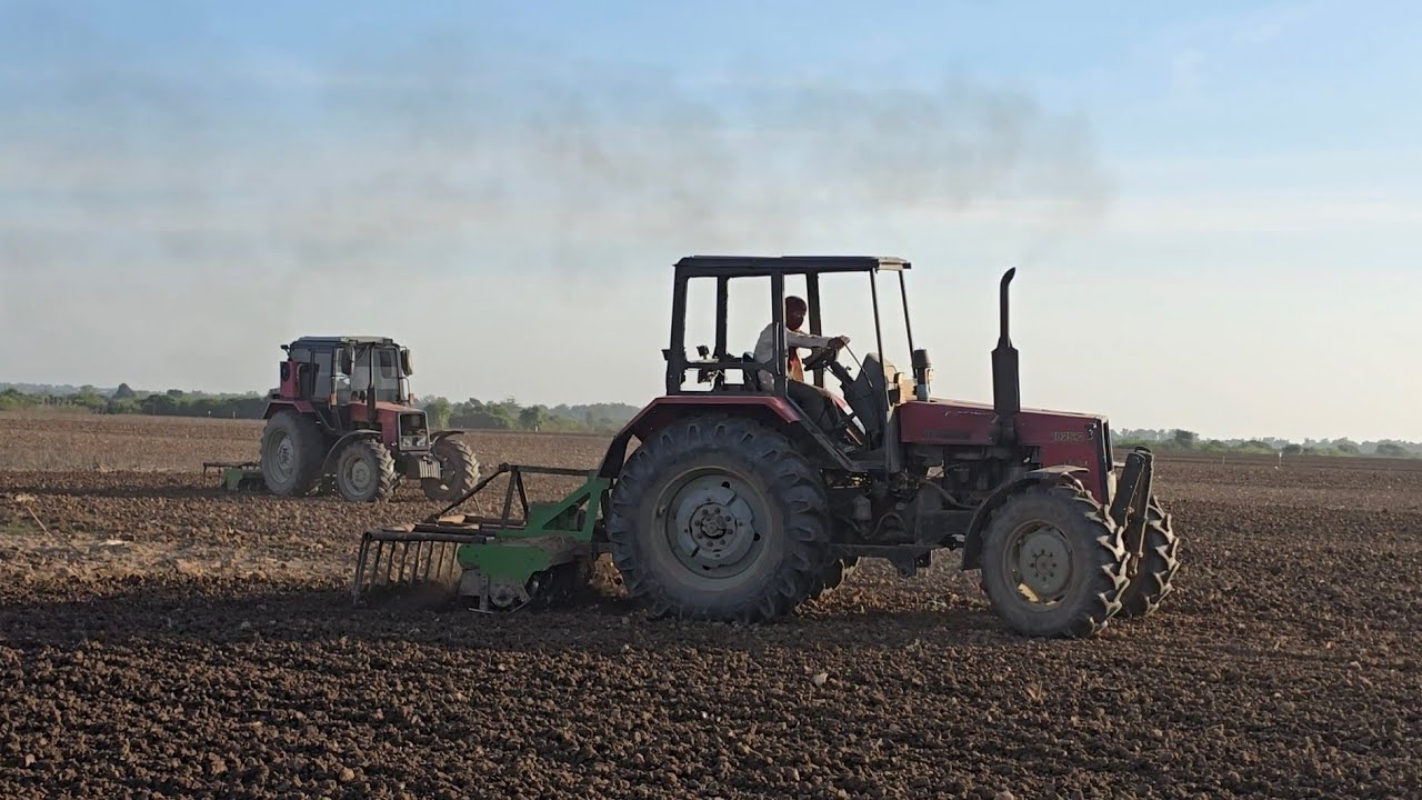MTZ 1025 VS MTZ 820 working on farm 🚜 