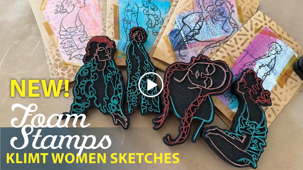 New Gustav Klimt-Inspired Foam Stamps! Fine-Line Designs for Cards, Journals & More&ndash;Tutorial Tidbits
