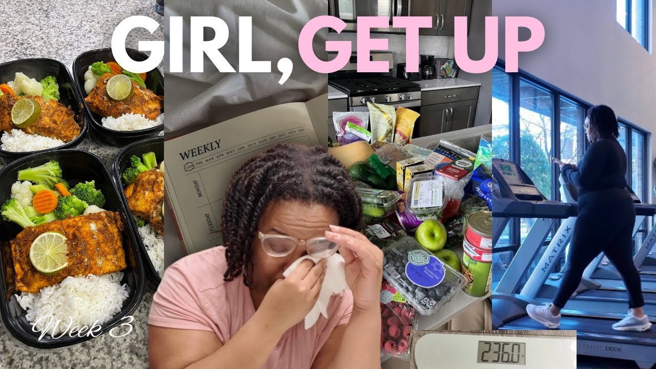 girl, get up!: showing up while grieving… the scale went up | grocery haul, meal prep, yapping