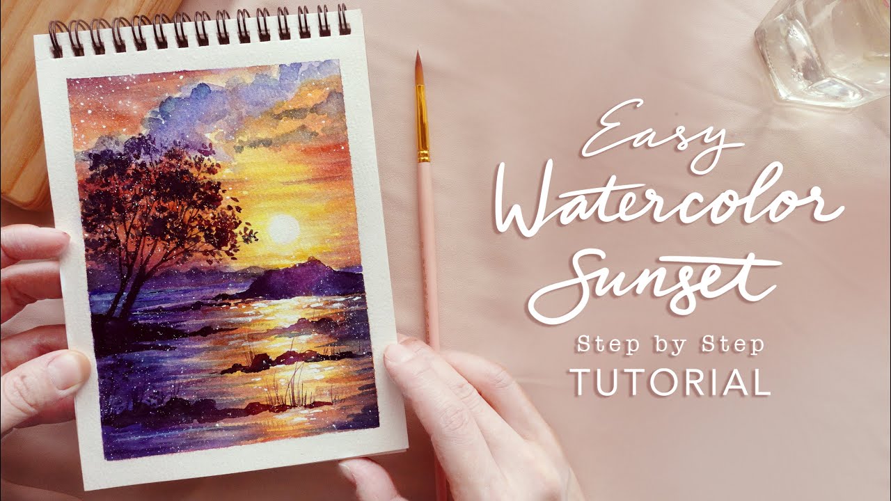 Easy Watercolor Sunset: Step by Step Tutorial