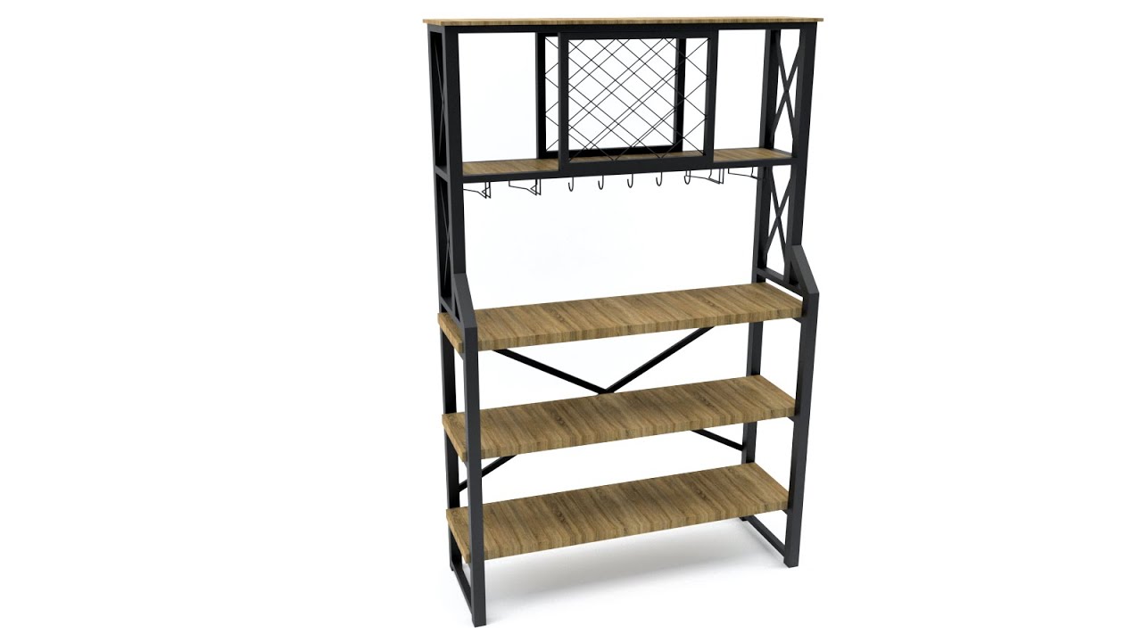 How to make kitchen Bakers rack in SketchUp