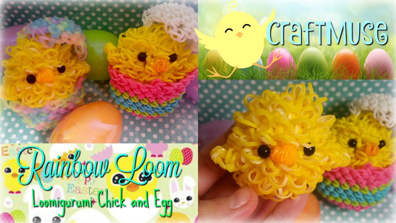 Rainbow Loom Loomigurumi Chick and Egg