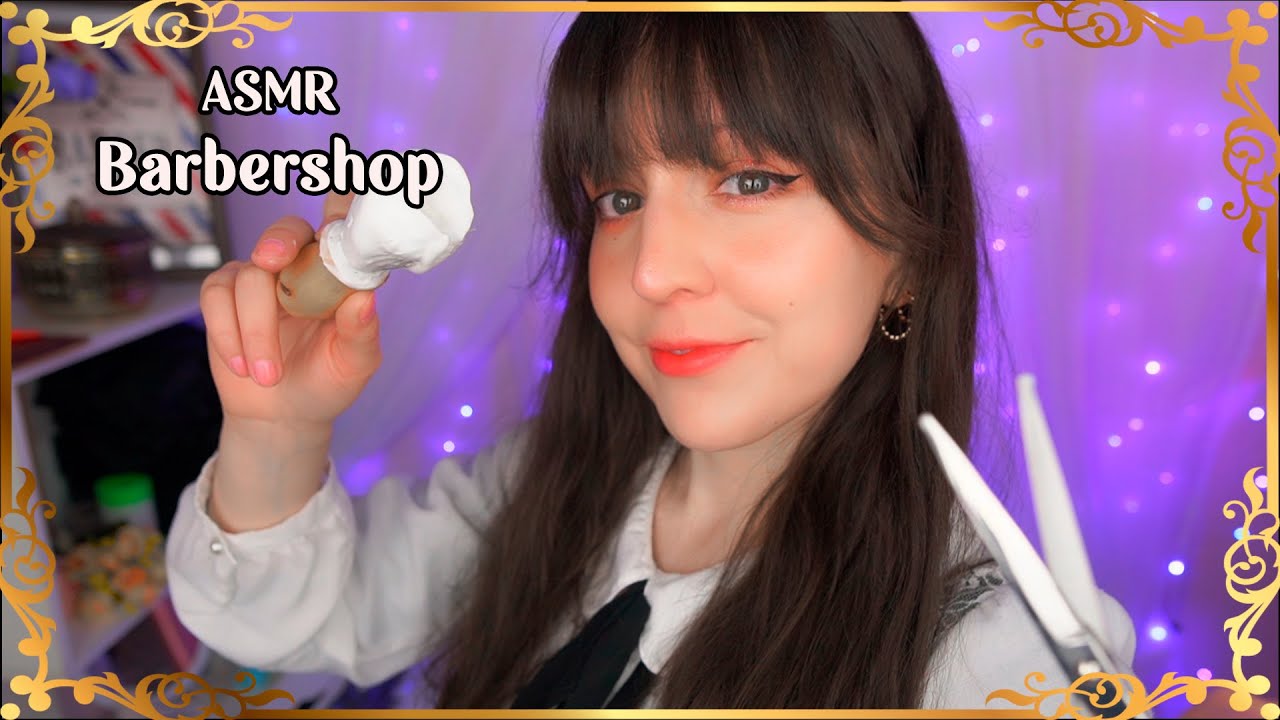 ⭐ASMR Realistic Barbershop [Sub] Стрижка и бритье