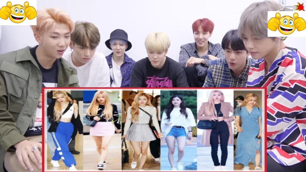 BTS REACTION TO BLACKPINK ROSÈ AIRPORT FASHION🌸💮