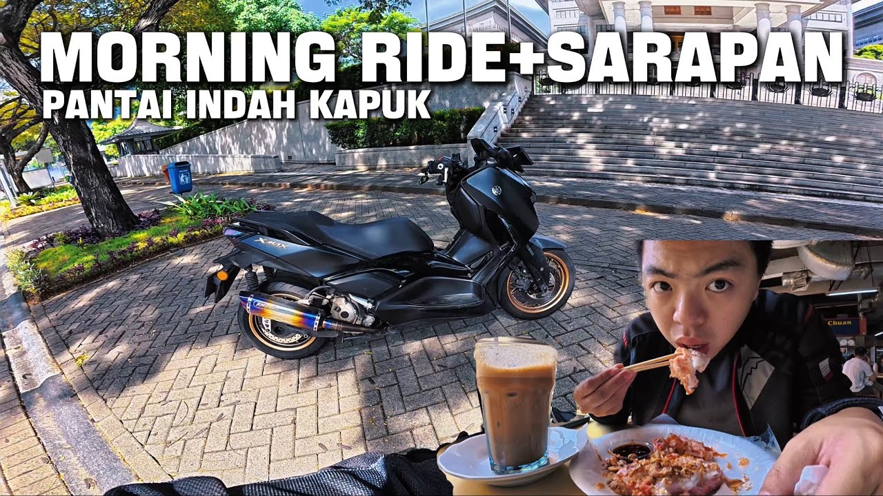 Saturday Morning Ride Sambil Cari Sarapan Pagi di Pantai Indah Kapuk! Xmax 250 Motovlog
