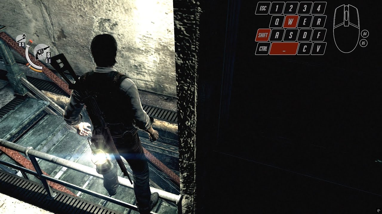 The Evil Within Ch10: Bypass being chased by Laura in the 1st encounter w/o gurney PoC [Ak/NU/NK]