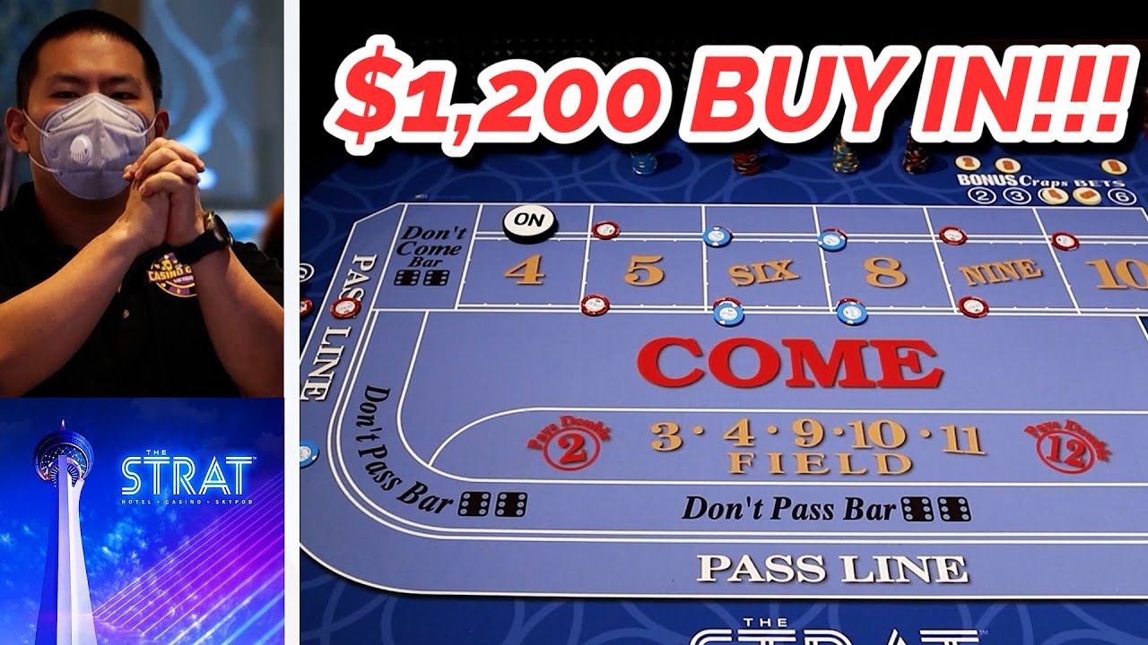 🎲 LIVE CRAPS $1,200 BUY IN At Strat Hotel & Casino 🔥