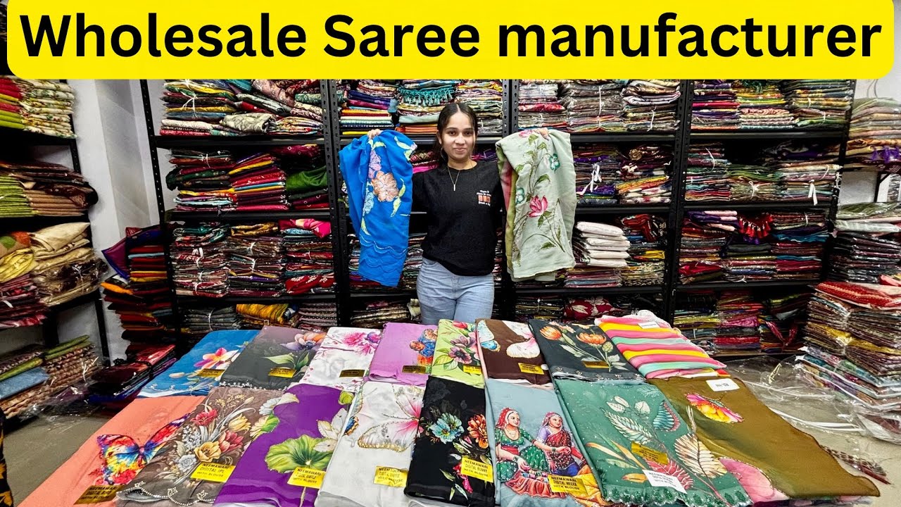 लेटेस्ट डिजिटल प्रिंट साड़ी | प्रीमियम लुक डिज़ाइन💥 Wholesale Saree Collection | Direct Market Price