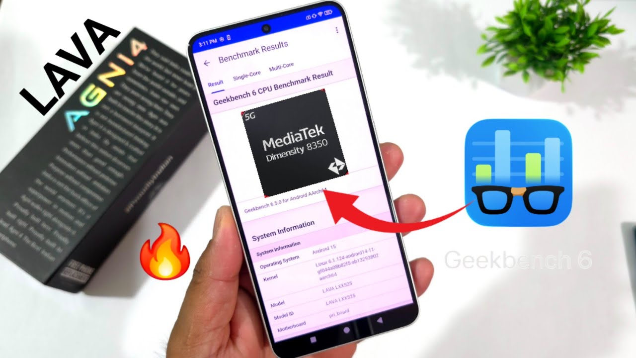 Lava Agni 4 GeekBench 6 Test Results Dimensity 8350 🔥🔥🔥 #lava #geekbench