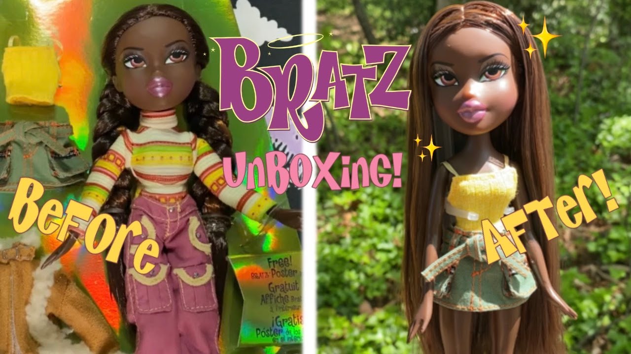 BRATZ DOLL UNBOXING LOFI ASMR felicia 🦎✨💛 restyle (tapping, scratching, hair washing, mouth sounds)