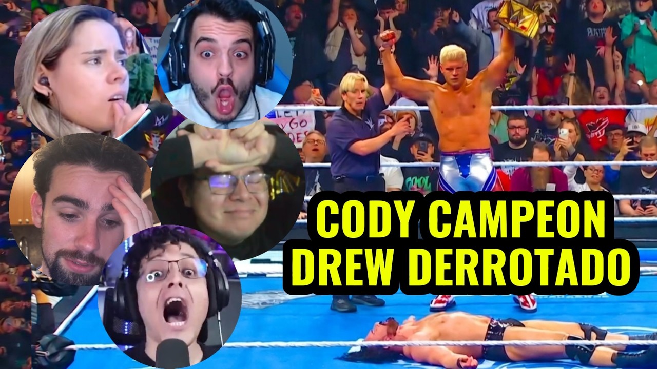 MEJORES REACCIONES !! - CODY NUEVO CAMPEON WWE, DREW CAE DERROTADO !!