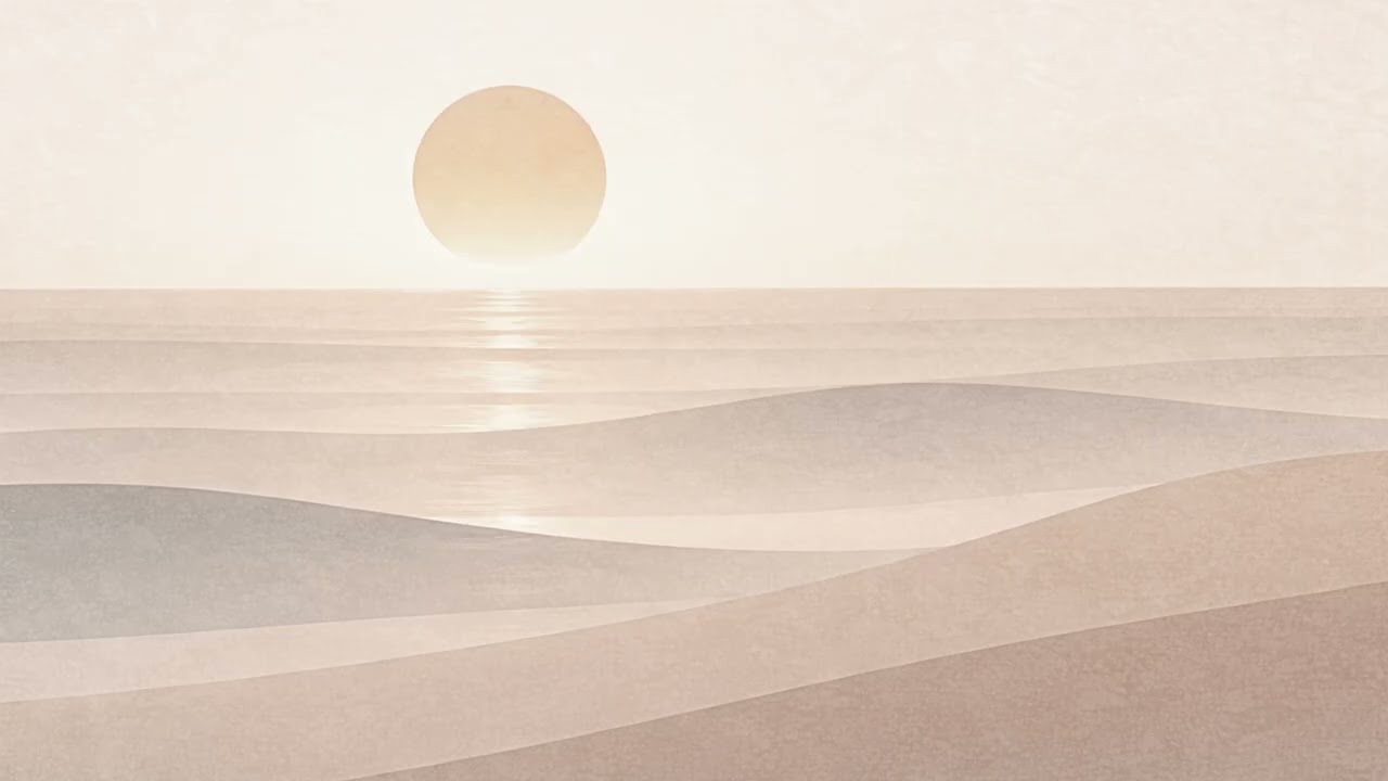 Golden Minimal Horizon | Calm Ambient Art for TV 4K