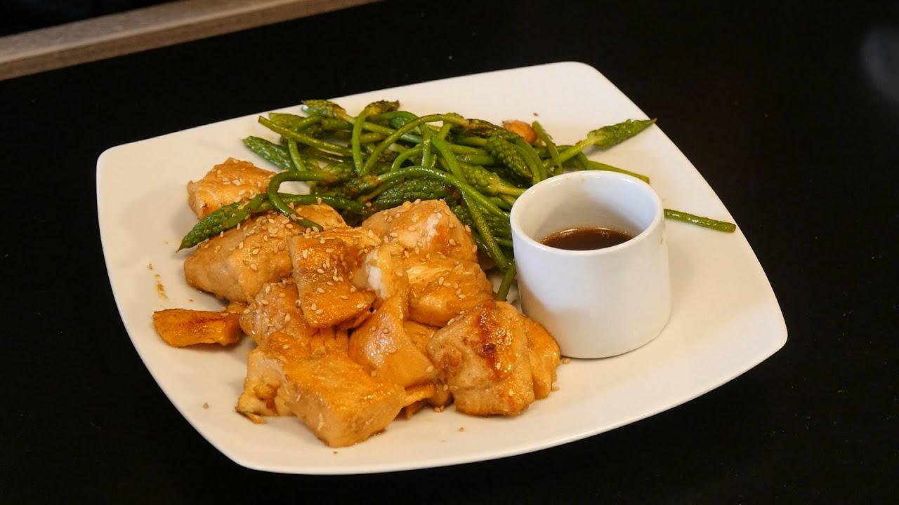 La truite teriyaki miel gingembre