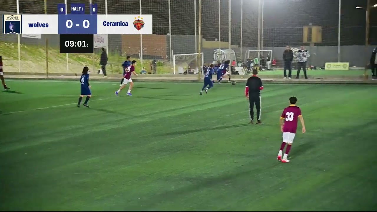 الشوط الاول من مباراه ولفز و سيراميكا