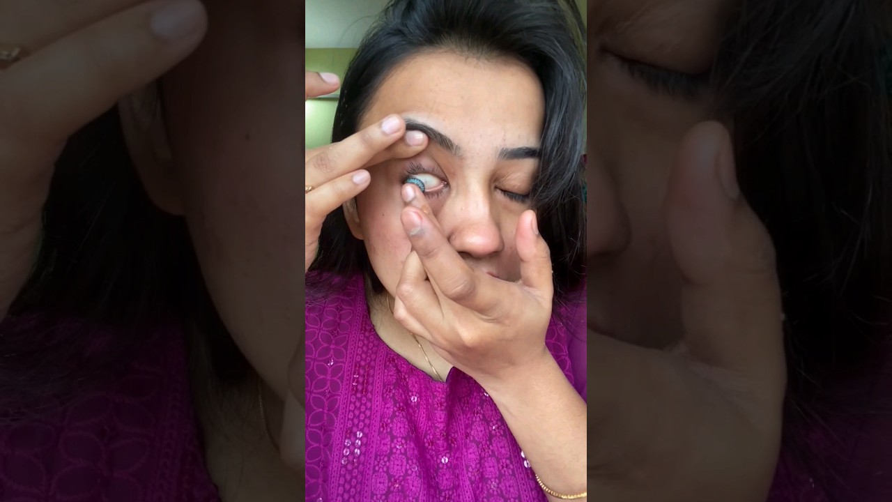 First Time Eye LENS Try👁️ 🤯😱 OMG 🤯😱😭 #shorts #trendinghacks #viralshorts #viralhacks #short #hacks