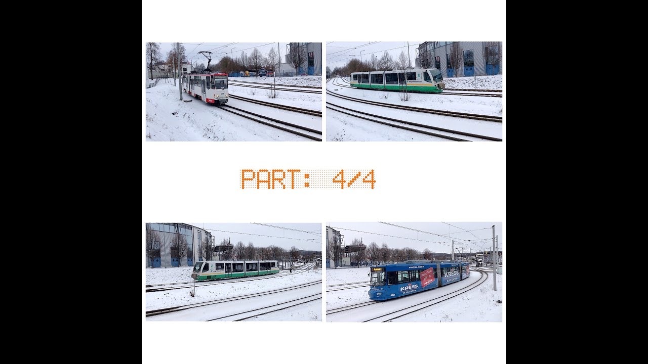 Zwickau, Vogtlandbahn (Railway), Tram and Winter time / Germany, January 2017 / Part: 4/4