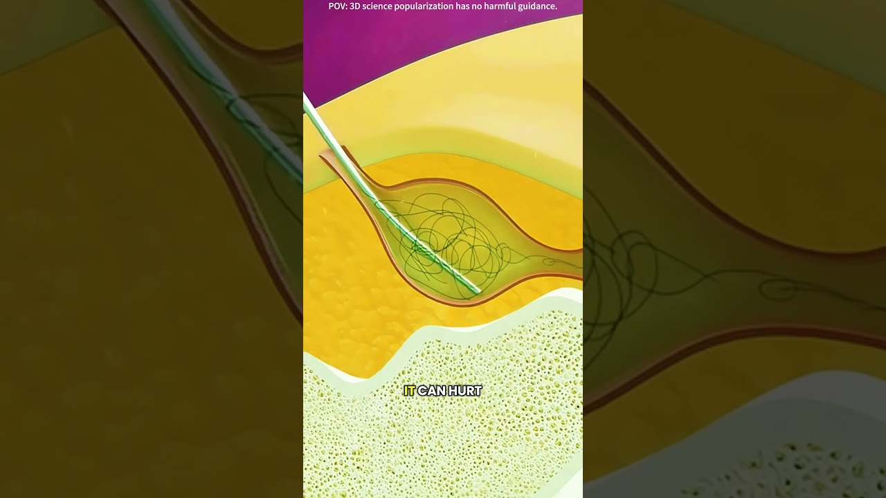 Pilonidal cyst treatment 3D animation 