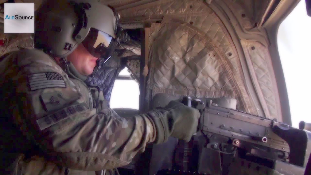 Aerial Gunnery: CH-47 Chinook, M240B Machine Gun in Action!