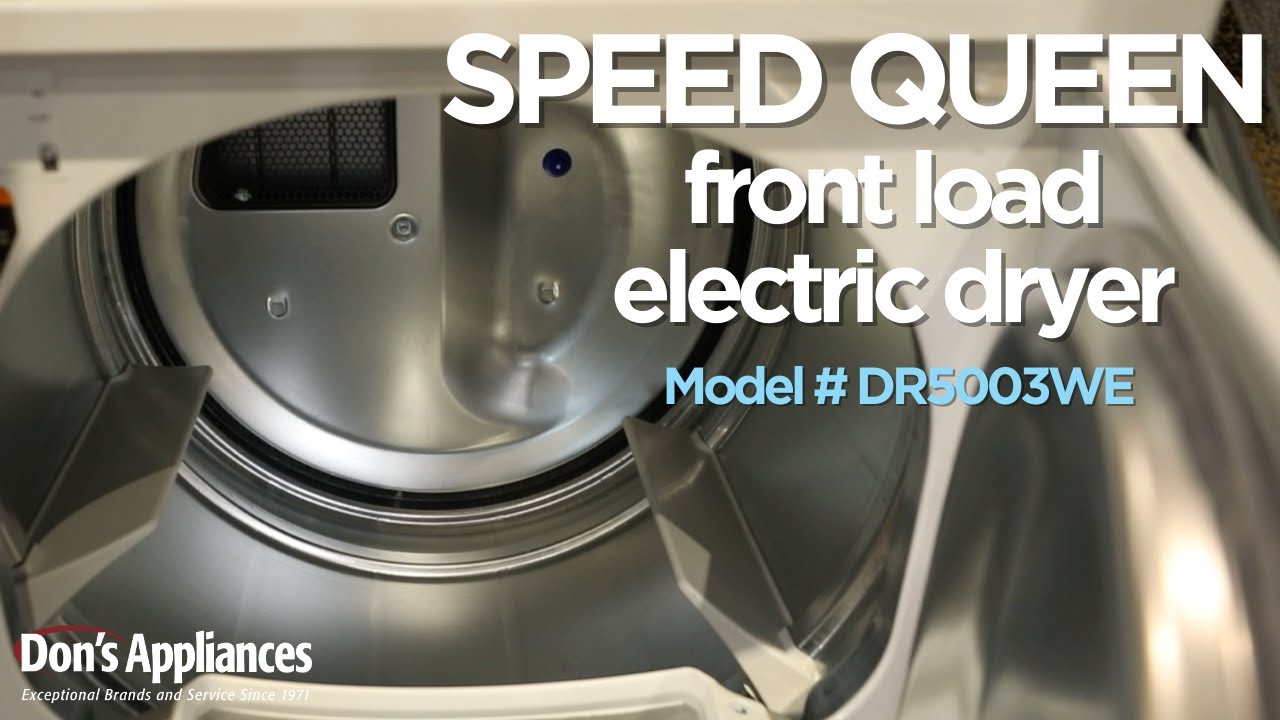 Speed Queen White Front Load Electric Dryer Overview (DR5003WE)
