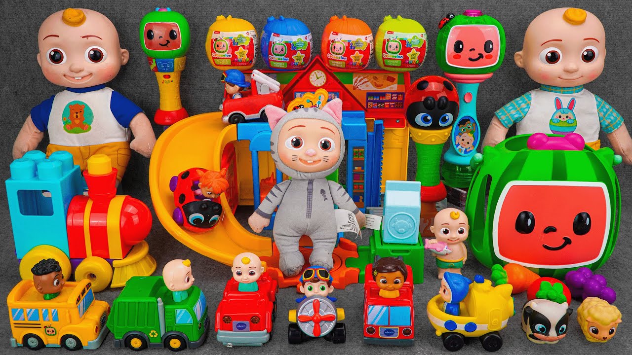 102 Minutes COCOMELON Collection Unboxing - Satisfying Unboxing Cocomelon Train Station (ASMR)