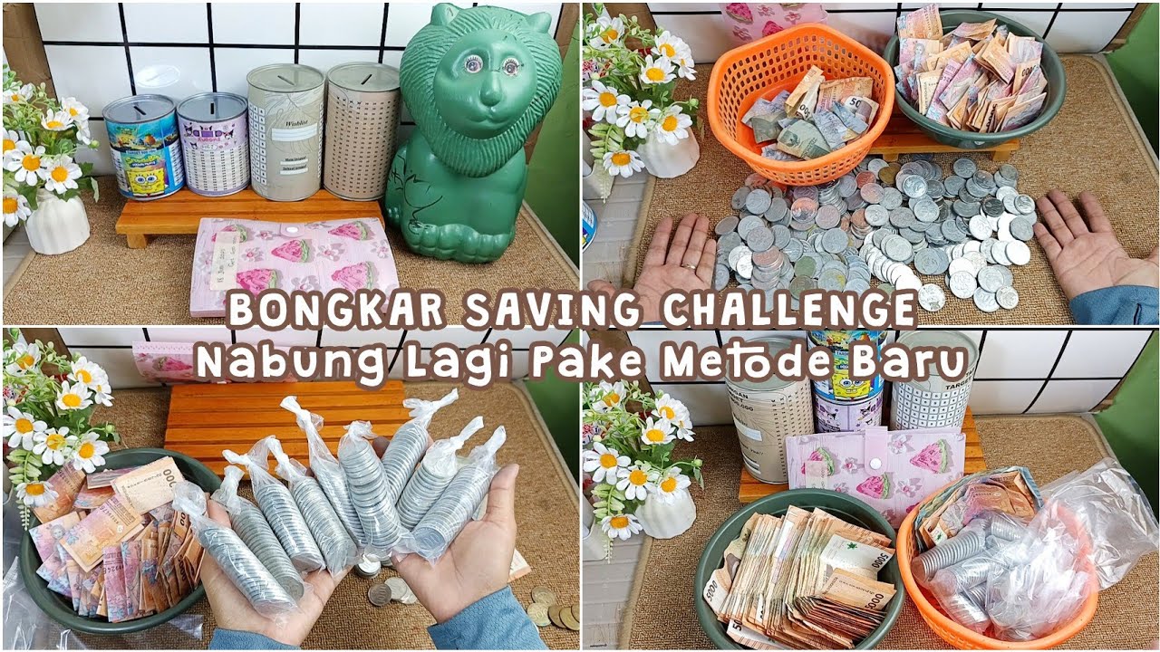 BONGKAR SAVING CHALLENGE. NABUNG LAGI PAKE METODE BARU #savingschallenges 