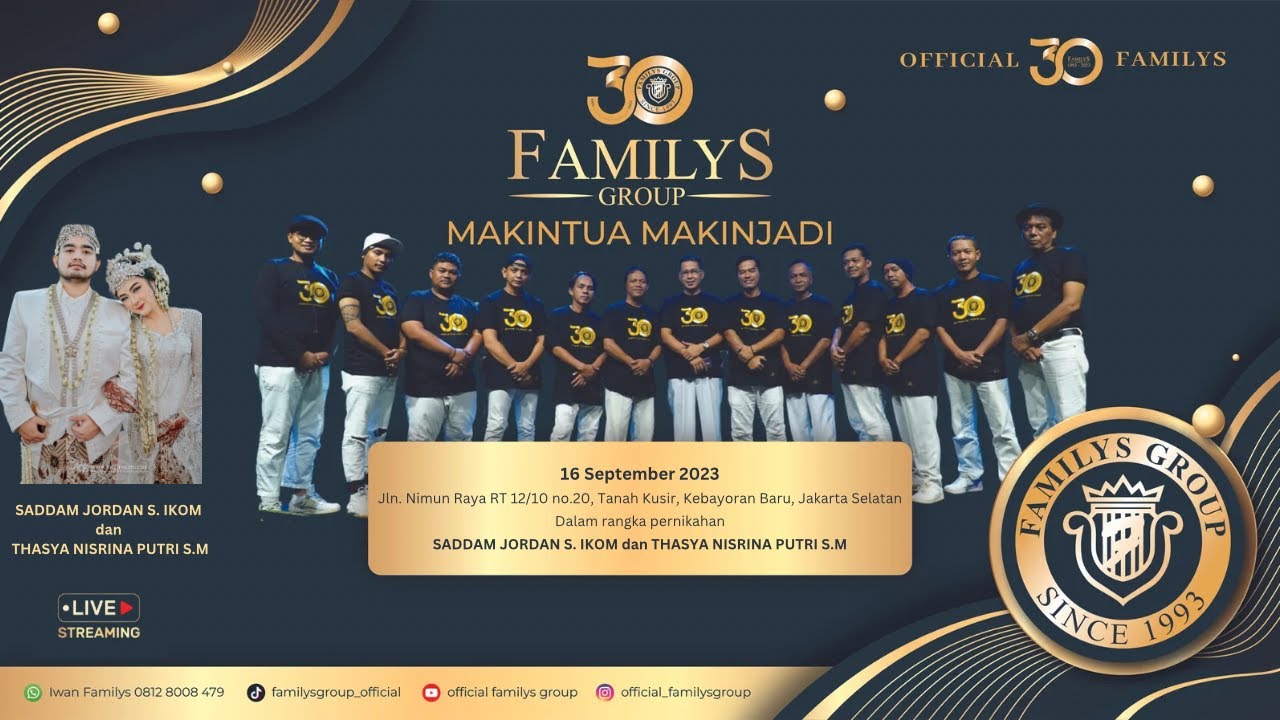 Live Streaming Familys Group Edisi Tanah Kusir Jaksel  Sabtu 16 September 2023 (MALAM)