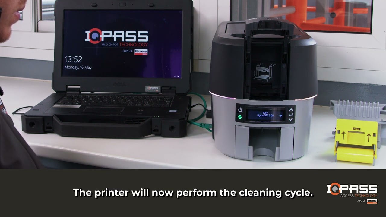 IQ pass [EN] Cleaning card & Replacing printer ribbon [sigma DS3 S100]