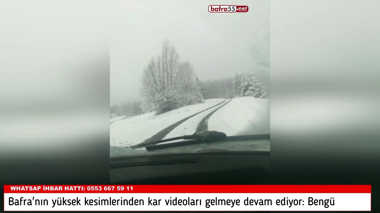 Bafra'ya Bağlı Bengü köyünden kar mazaraları