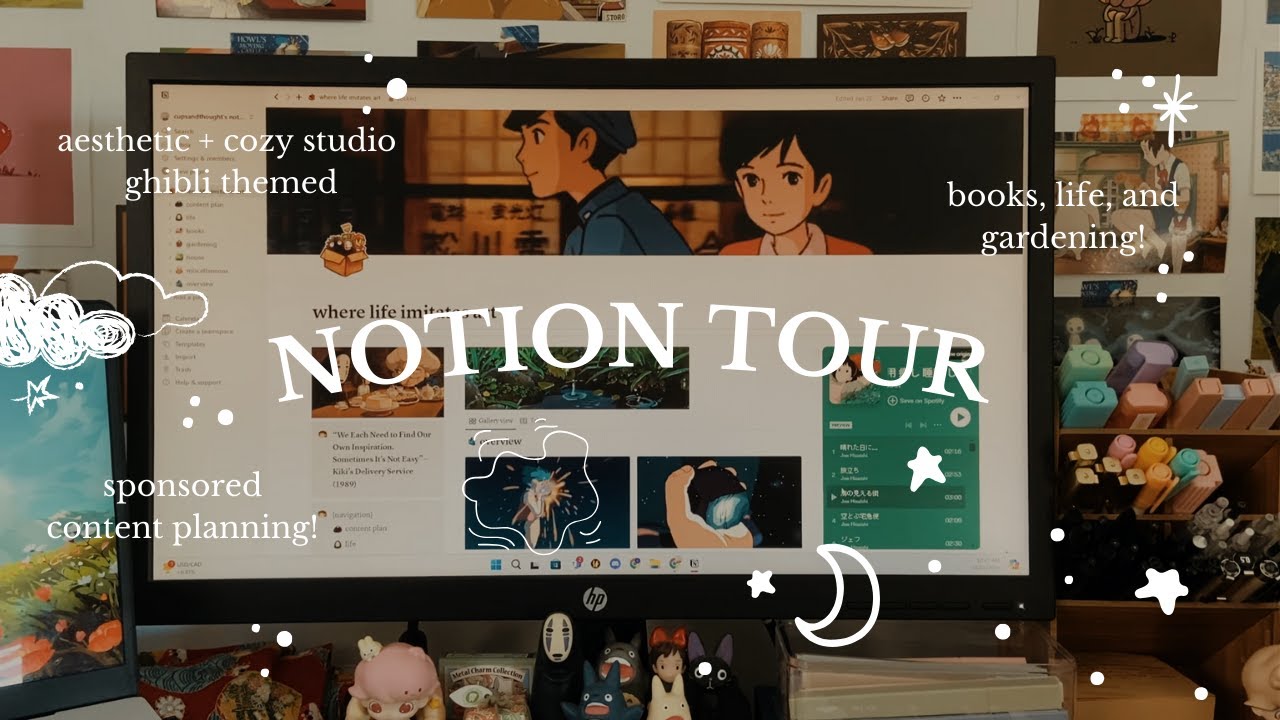 notion tour: how i stay organised & productive with a 9-5 corporate job + youtube! 🌈✨