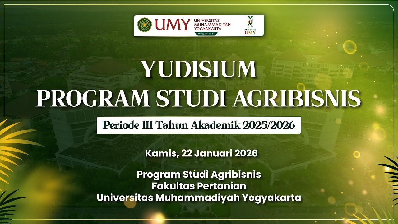 YUDISIUM PROGRAM STUDI AGRIBISNIS, Periode III Tahun Akademik 2025/2026