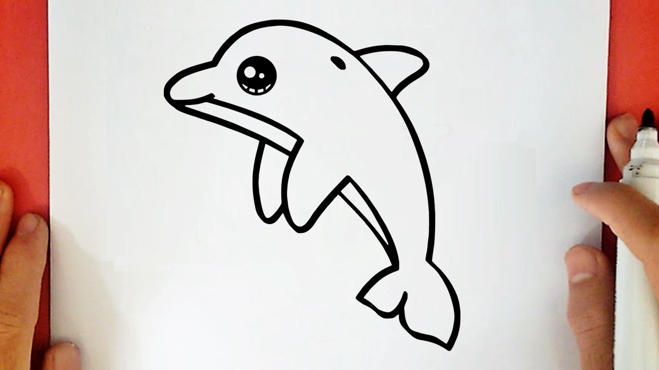 COME DISEGNARE UN DELFINO KAWAII