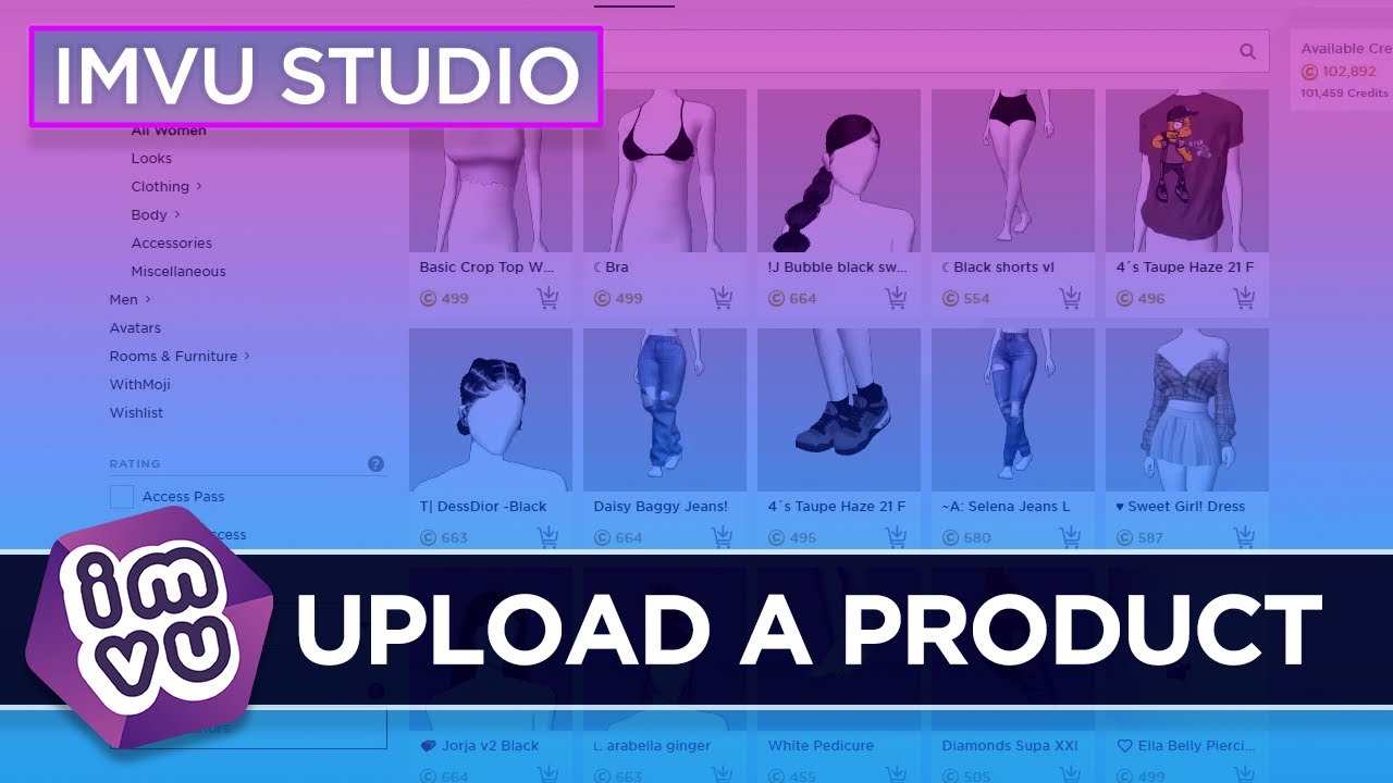 IMVU Studio - Upload a Product
