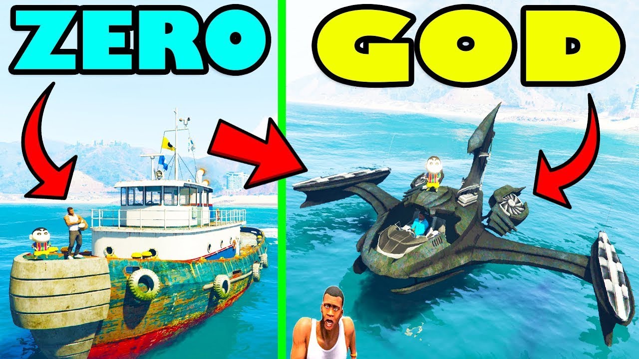 Franklin Upgrading ZERO To GOD SUPER BOAT in GTA 5 !