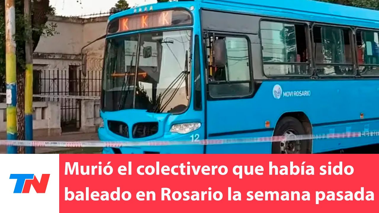 Rosario: murió el colectivero que había sido baleado por sicarios la semana pasada