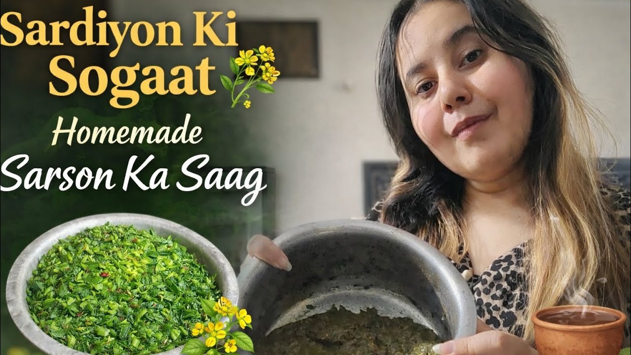 Sardiyon Ki Soghat ❄️ | Ghar Ka Bana Sarson Ka Saag 🌿 | Cozy Winter Vlog