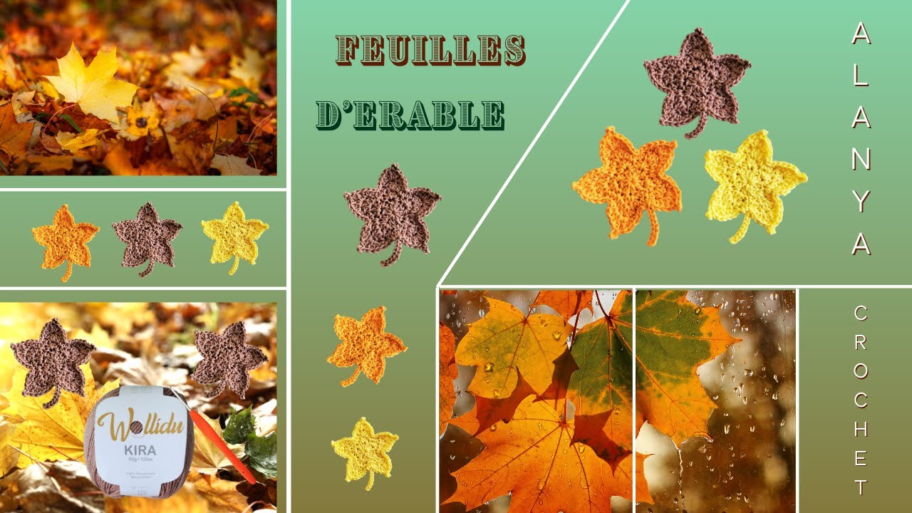 FEUILLE d'érable : CROCHET Décoration Automne !