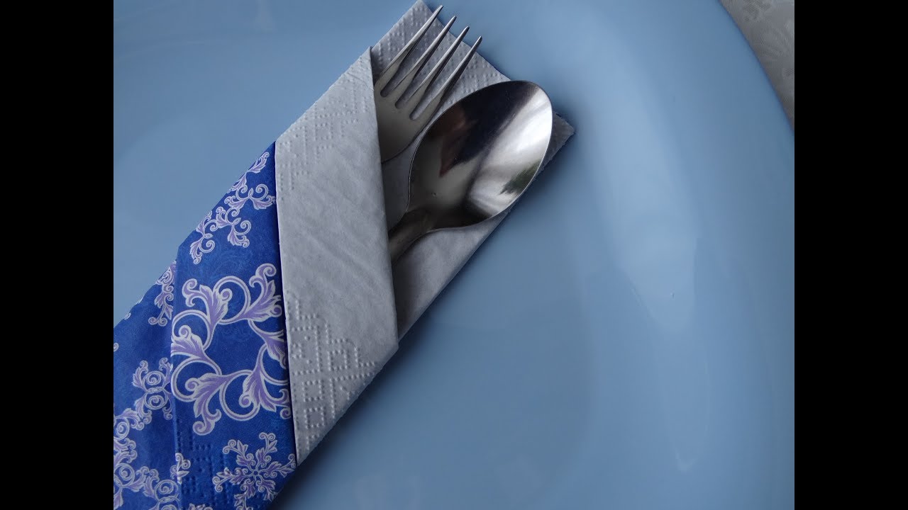 ✅Складываем салфетку 👍 для столовых приборов🍴