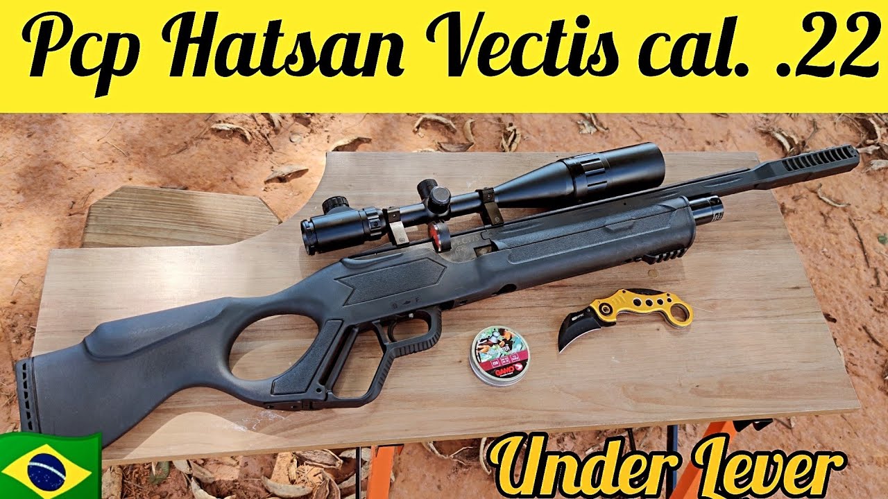 HATSAN VECTIS PCP CARABINA TURCA IMPORTADA PELA ROSSI AIRGUNS LUNETA HERO 6-24X50FFP