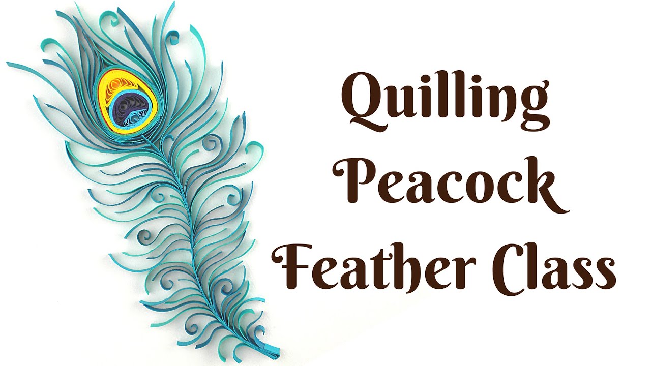 Quilling Peacock Feather tutorial - Step by step instructions - material list in description