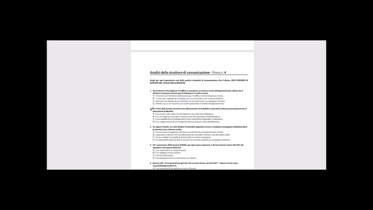 CILS B2 | marzo 2022 | Analisi delle strutture di comunicazione| 2/2 con soluzioni