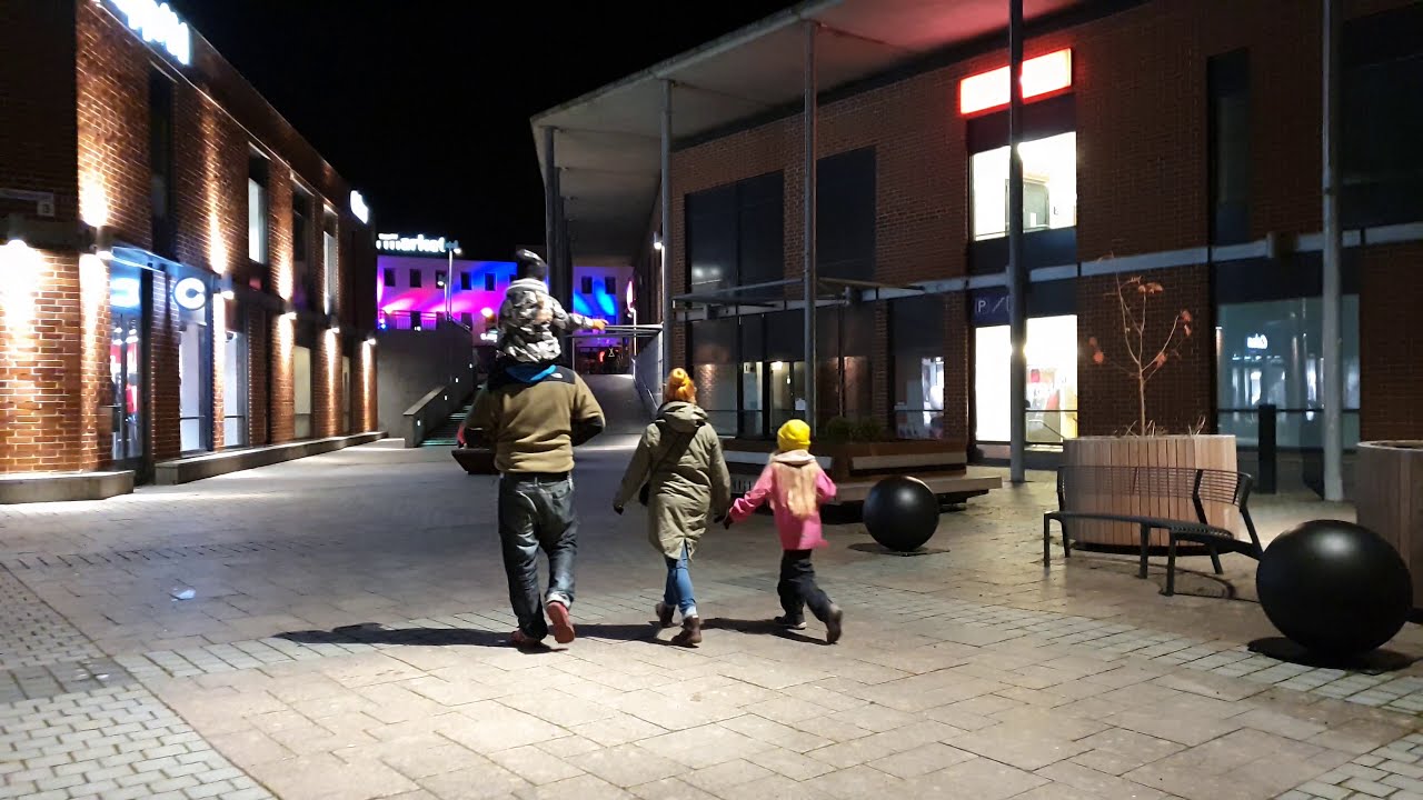 City walking in Imatrankoski, Imatra, Finland