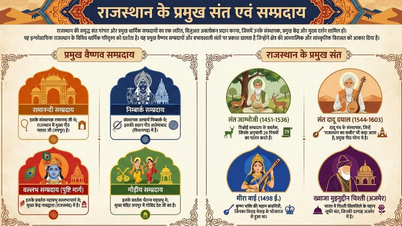 Rajasthan Art & Culture #2 ll राजस्थान के संत सम्प्रदाय ll #rajasthanartandculture #rajasthangk 
