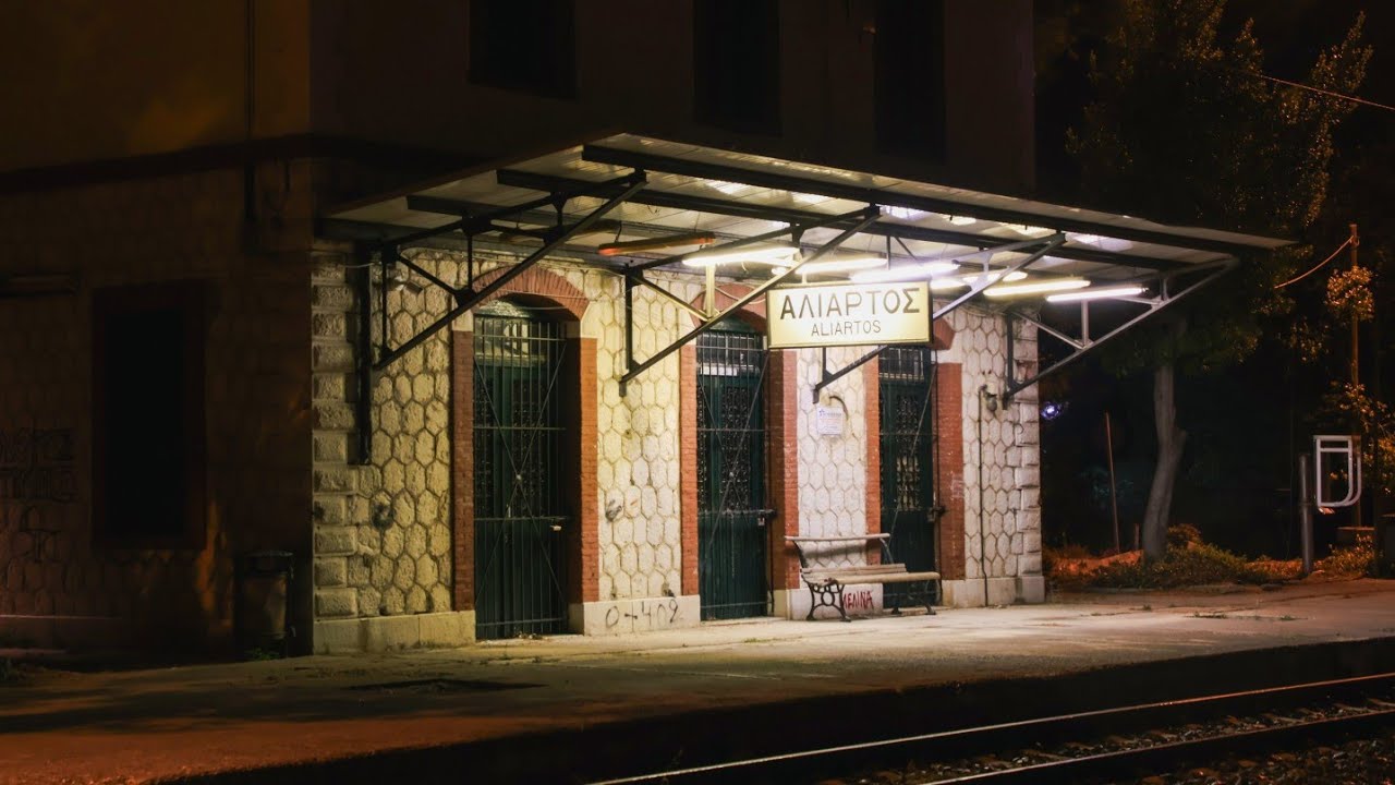 Night Freight Trains At Viotia