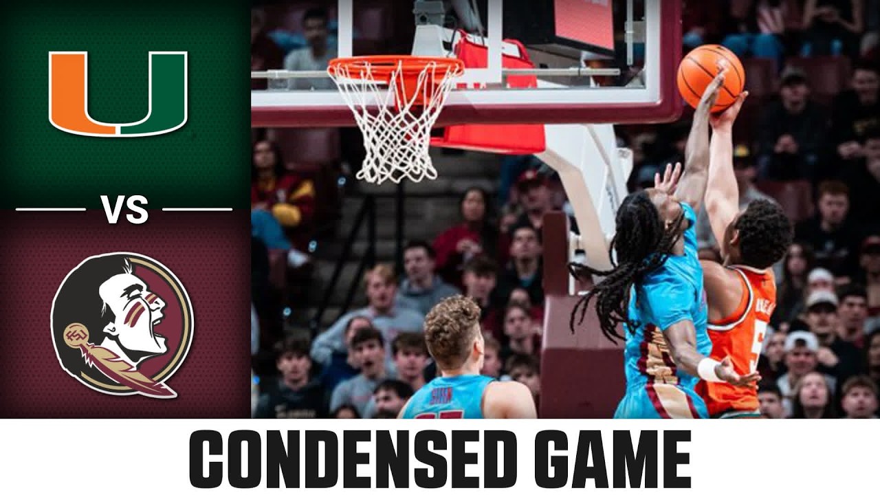 Miami vs. Florida State Condensed Game | 2025-26 ACC Men's Basketball