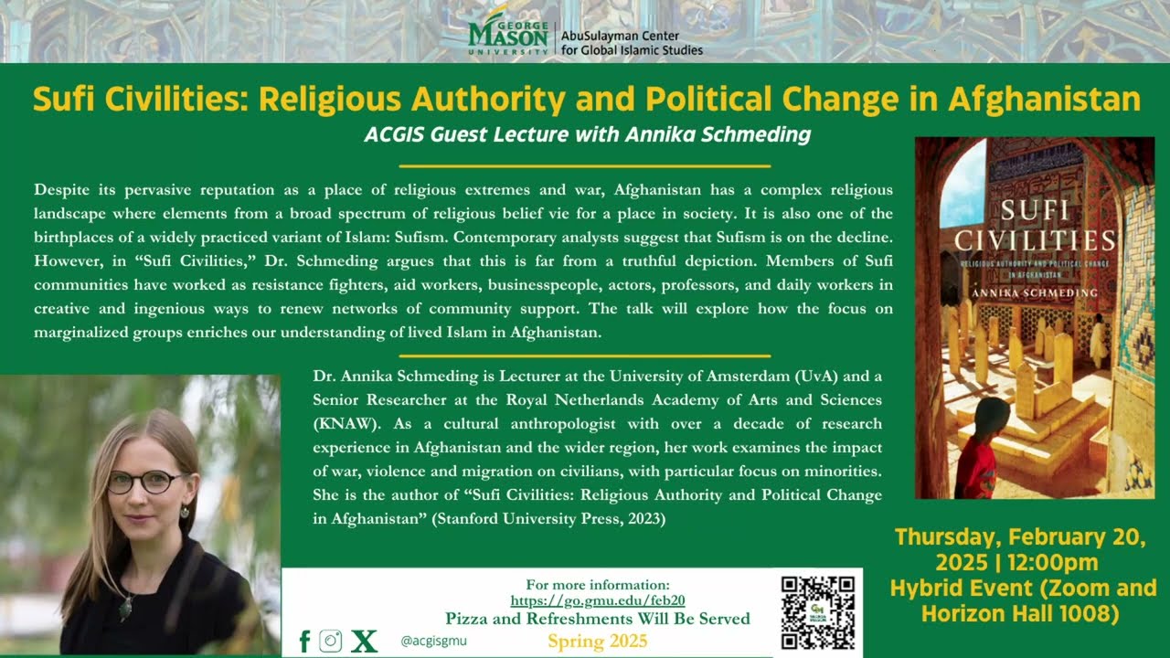 Sufi Civilities – Religious Authority and Political Change with Dr. Annika Schmeding