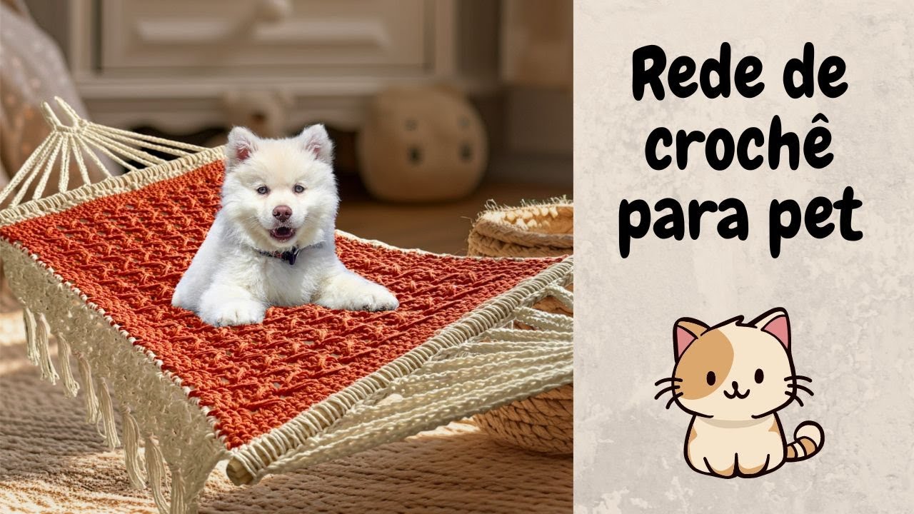Mini rede de crochê. Ideal para pets, bonecas, etc.. Linda demais!!! (Modelo 3)