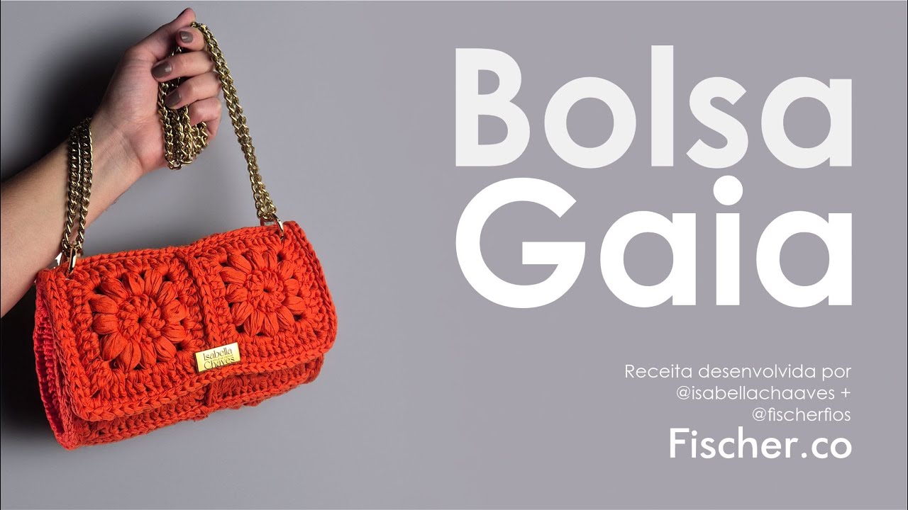 Bolsa Gaia em crochê com o Fio Papier da Fischer | Por Isabella Chaaves @isabellachaaves